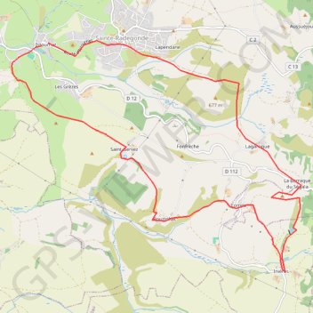 Itinéraire Istournet - Sainte-Radegonde - Inières, distance, dénivelé, altitude, carte, profil, trace GPS