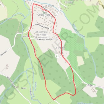 Itinéraire CROI 03-21 10:06:46, distance, dénivelé, altitude, carte, profil, trace GPS