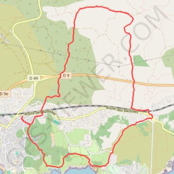 Itinéraire La Couronne-, distance, dénivelé, altitude, carte, profil, trace GPS