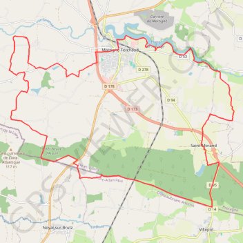 Itinéraire Martigné-Ferchaud, distance, dénivelé, altitude, carte, profil, trace GPS