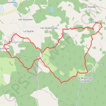 Itinéraire Circuit du bourg - Lamongerie - Pays Vézère Auvézère, distance, dénivelé, altitude, carte, profil, trace GPS