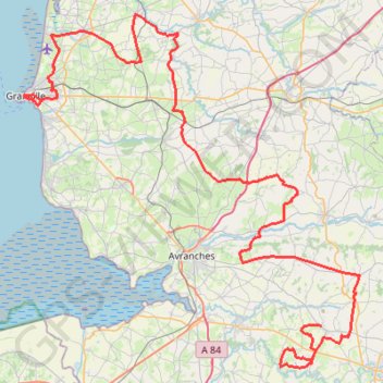 Itinéraire TM2023 Secours ET5 Isigny -Granville V2-16466693, distance, dénivelé, altitude, carte, profil, trace GPS