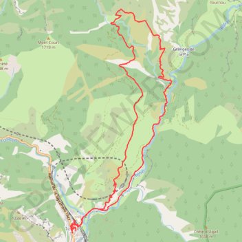 Itinéraire Tende - Granges de Lamentargues, distance, dénivelé, altitude, carte, profil, trace GPS