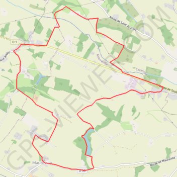 Itinéraire Maureville et son lac, distance, dénivelé, altitude, carte, profil, trace GPS