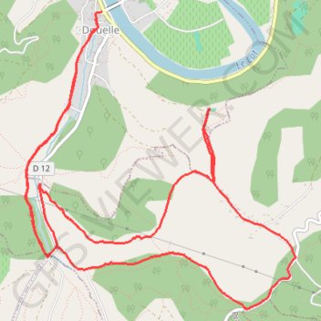 Itinéraire Douelle-RC, distance, dénivelé, altitude, carte, profil, trace GPS