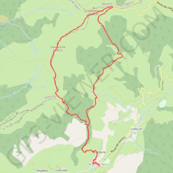 Itinéraire Le puy Chavaroche au départ de Mandailles, distance, dénivelé, altitude, carte, profil, trace GPS