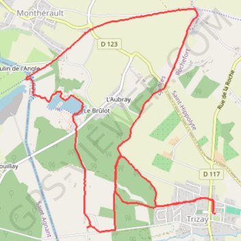 Itinéraire Trizay (17), distance, dénivelé, altitude, carte, profil, trace GPS