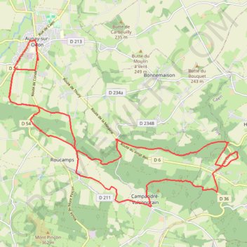 Itinéraire L'Arbre de la Liberté - Chartres, distance, dénivelé, altitude, carte, profil, trace GPS