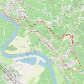 Itinéraire paillettes.langoiran amiez2, distance, dénivelé, altitude, carte, profil, trace GPS