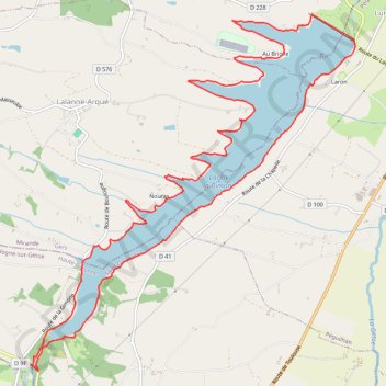 Itinéraire Tour du lac de la Gimone, distance, dénivelé, altitude, carte, profil, trace GPS
