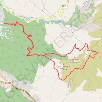 Itinéraire Tour des Monts Brigou et Cruvelier, distance, dénivelé, altitude, carte, profil, trace GPS