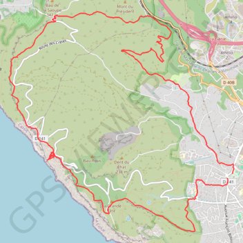Itinéraire Les Falaises de Soubeyrane de la Ciotat à la Ciotat, distance, dénivelé, altitude, carte, profil, trace GPS