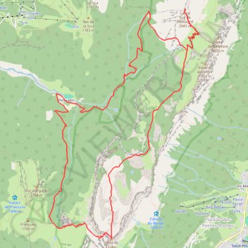 Itinéraire Chartreuse - Boucle Perquelin - dent de Crolles - Lance sud de Malissard, distance, dénivelé, altitude, carte, profil, trace GPS