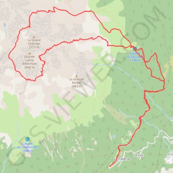 Itinéraire Grande Lance d Allemont - Tour horaire (Belledonne), distance, dénivelé, altitude, carte, profil, trace GPS