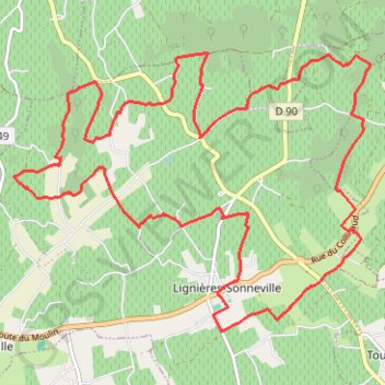 Itinéraire Circuit entre Lin et Vigne, distance, dénivelé, altitude, carte, profil, trace GPS