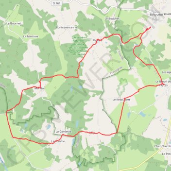 Itinéraire Randonnée à Babaudus, distance, dénivelé, altitude, carte, profil, trace GPS
