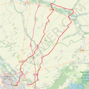 Itinéraire 26, distance, dénivelé, altitude, carte, profil, trace GPS