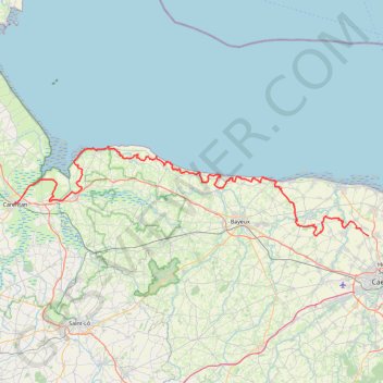 Itinéraire GR223 De Anisy (Calvados) à Carentan (Manche), distance, dénivelé, altitude, carte, profil, trace GPS