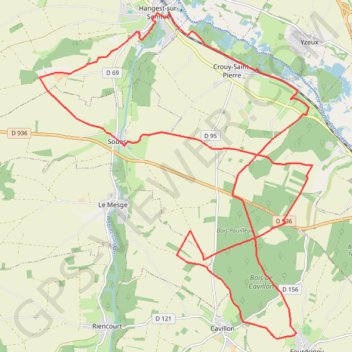Itinéraire Téléthon d'Hangest-Sur-Somme, distance, dénivelé, altitude, carte, profil, trace GPS