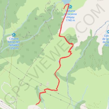 Itinéraire Etang d'Appy, distance, dénivelé, altitude, carte, profil, trace GPS