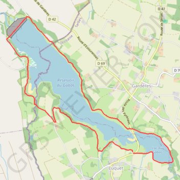 Itinéraire Tour du Lac du Gabas, distance, dénivelé, altitude, carte, profil, trace GPS