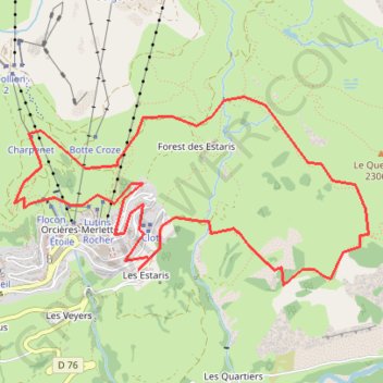 Itinéraire Orcieres, distance, dénivelé, altitude, carte, profil, trace GPS