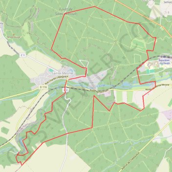 Itinéraire Autour de Sainte Mesme, distance, dénivelé, altitude, carte, profil, trace GPS