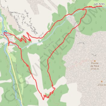 Itinéraire Chalet des Acles, distance, dénivelé, altitude, carte, profil, trace GPS