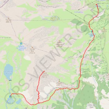 Itinéraire Grand chavalard, distance, dénivelé, altitude, carte, profil, trace GPS