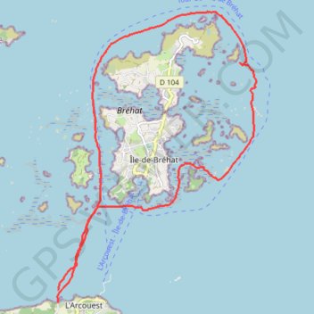 Itinéraire Ploubazlanec Kayak, distance, dénivelé, altitude, carte, profil, trace GPS