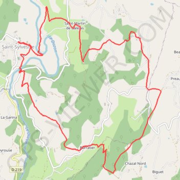 Itinéraire Le pont romain et la chapelle Saint-Martin, distance, dénivelé, altitude, carte, profil, trace GPS