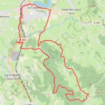 Itinéraire À La Clayette, distance, dénivelé, altitude, carte, profil, trace GPS