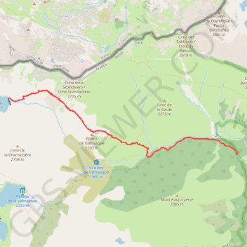 Itinéraire Lac de l'Agnel, distance, dénivelé, altitude, carte, profil, trace GPS