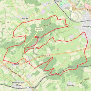 Itinéraire Boucle gravel depuis Holzem, distance, dénivelé, altitude, carte, profil, trace GPS