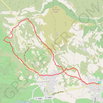 Itinéraire Siran, La Livinière, Calamiac, distance, dénivelé, altitude, carte, profil, trace GPS