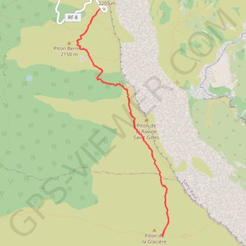 Itinéraire Randonnée de la Glacière à la Réunion, distance, dénivelé, altitude, carte, profil, trace GPS