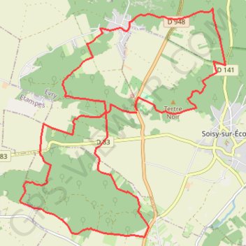 Itinéraire Soisy sur Ecole le saut du Postillon, distance, dénivelé, altitude, carte, profil, trace GPS