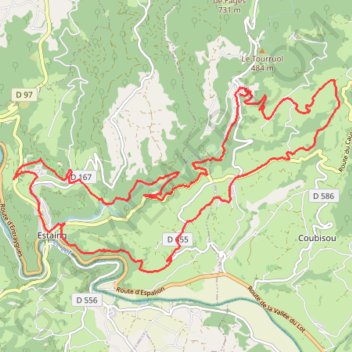 Itinéraire Estaing : Les Deux Vallées Coussane Et Lot Panorama Des Troi..., distance, dénivelé, altitude, carte, profil, trace GPS