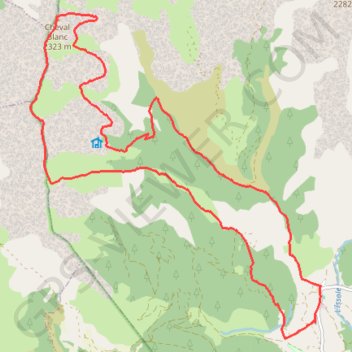 Itinéraire Sommet du Cheval Blanc, distance, dénivelé, altitude, carte, profil, trace GPS
