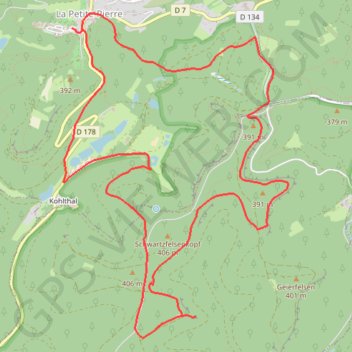 Itinéraire La Petite-Pierre, distance, dénivelé, altitude, carte, profil, trace GPS