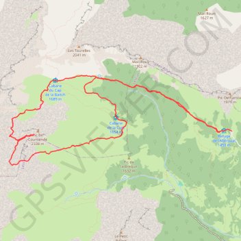 Itinéraire Pic Countende, distance, dénivelé, altitude, carte, profil, trace GPS