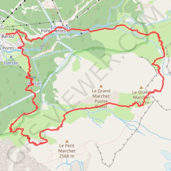 Itinéraire Le tour du Grand Marchet, distance, dénivelé, altitude, carte, profil, trace GPS