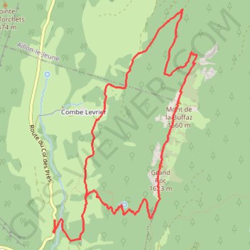 Itinéraire Traversée du Mont de la Buffaz depuis le Fournet, distance, dénivelé, altitude, carte, profil, trace GPS