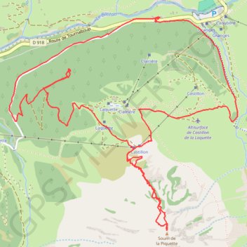 Itinéraire Soum de la Piquette, distance, dénivelé, altitude, carte, profil, trace GPS