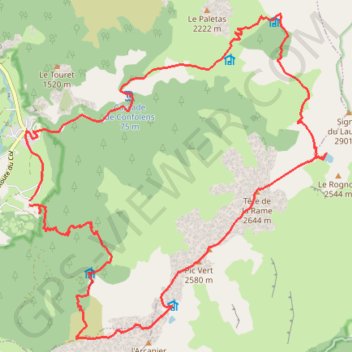 Itinéraire Rando bivouac - Lac Gary, distance, dénivelé, altitude, carte, profil, trace GPS