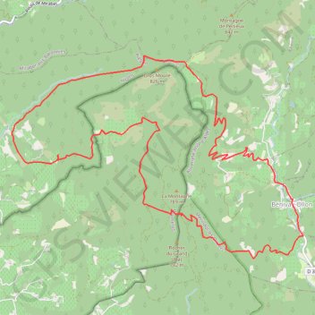 Itinéraire Le Gros Moure par Bénivay Ollon, distance, dénivelé, altitude, carte, profil, trace GPS