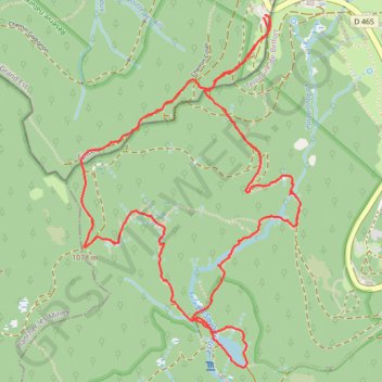 Itinéraire Étang du Petit Haut - Rivière-La-Savoureuse, distance, dénivelé, altitude, carte, profil, trace GPS