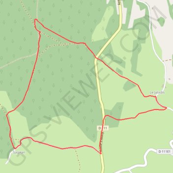 Itinéraire La croix de Sagiran - Saint-Julien-aux-Bois, distance, dénivelé, altitude, carte, profil, trace GPS