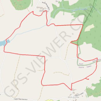 Itinéraire La roche branlante de Gelles, distance, dénivelé, altitude, carte, profil, trace GPS