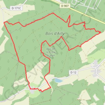 Itinéraire Le saillant de Saint-Mihiel, distance, dénivelé, altitude, carte, profil, trace GPS